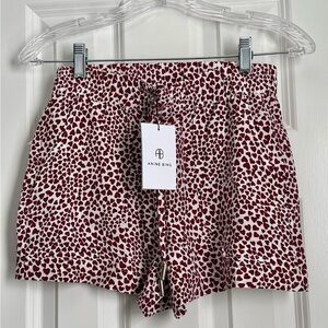 NWT Anine Bing High Waist Shorts with hearts size XS